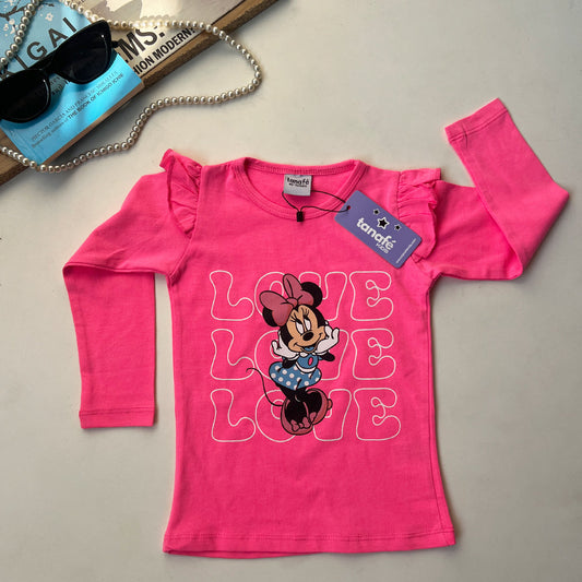 Minnie Mouse Girls Full Sleeve Cotton T-Shirt D01