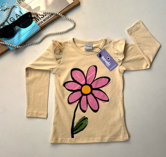 Flower Girls Full Sleeve Cotton T-Shirt D04