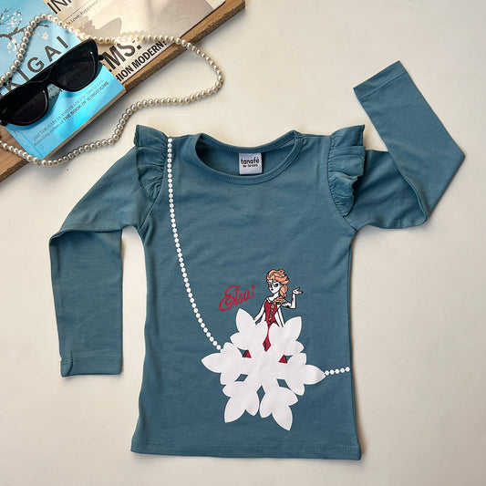 Frozen Girls Full Sleeve Cotton T-Shirt   D07