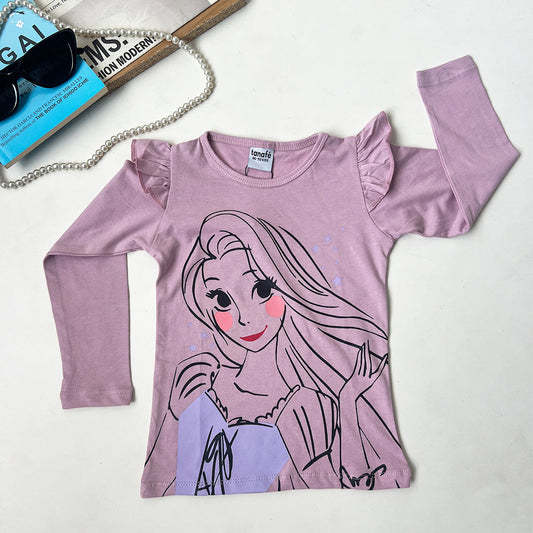 Princess Girls Full Sleeve Cotton T-Shirt   D05